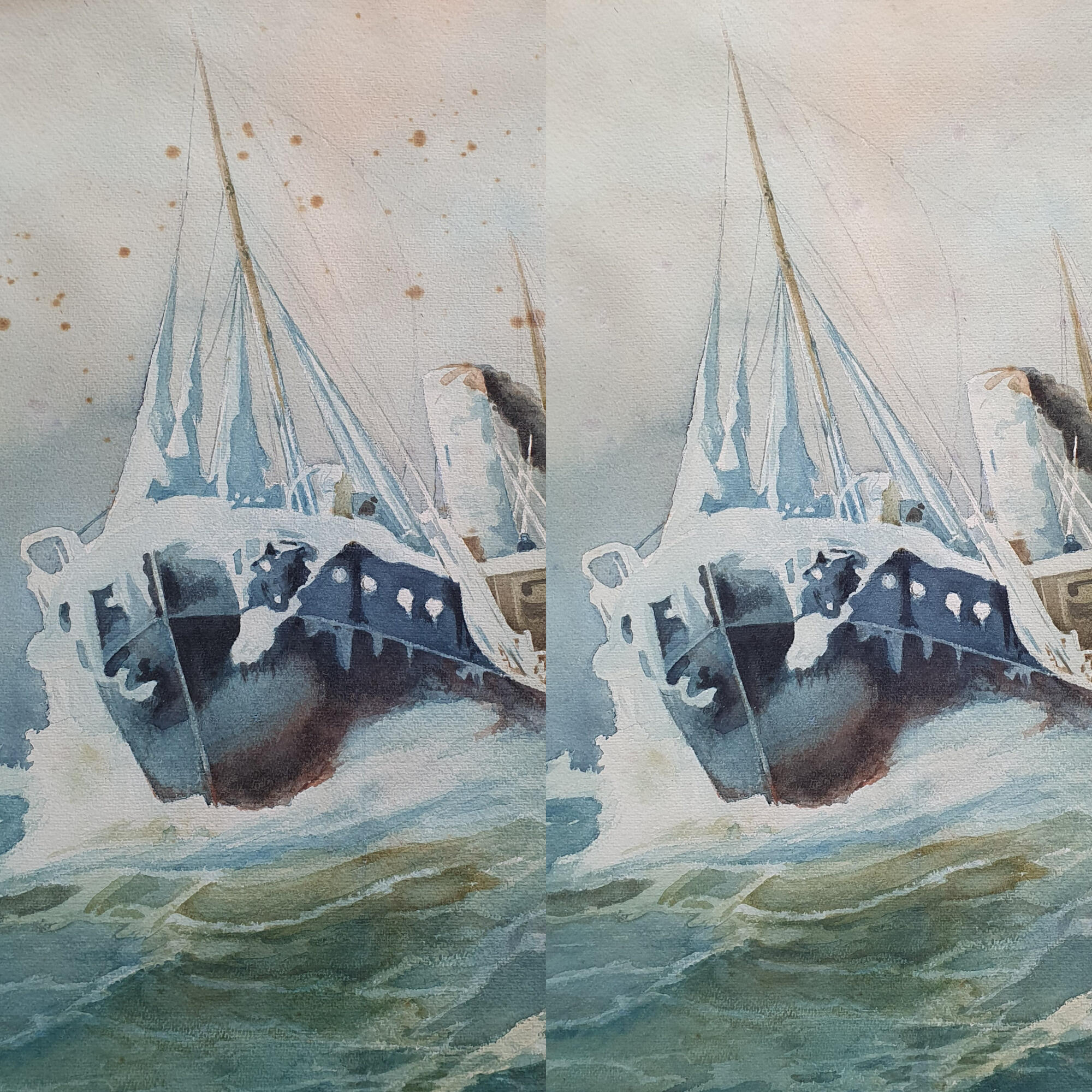 Jag åtgärdar t.ex. vattenskador, missfärgningar och skadat papper.